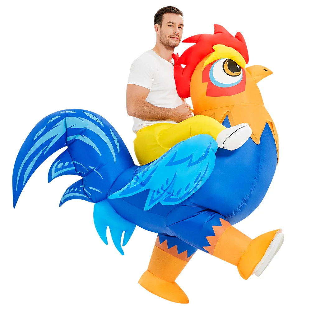 ✨ Inflatable Dinosaur & Animal Ride-On Costume – Funny Halloween Party Cosplay Suit for Adults