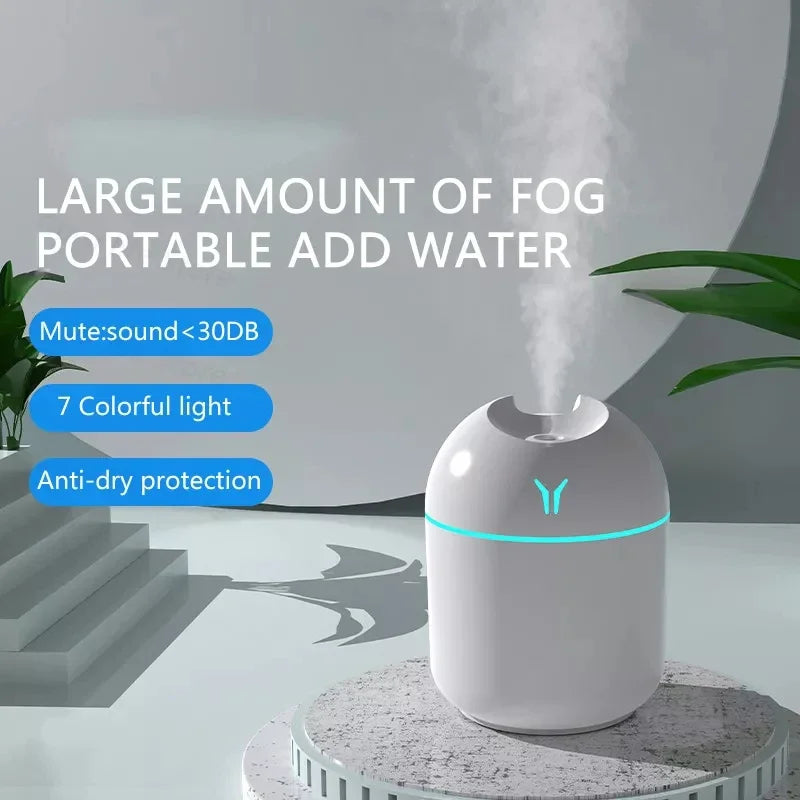 ✨ Mini LED Aroma Diffuser & Humidifier – USB-Powered for Home & Car (250ML)