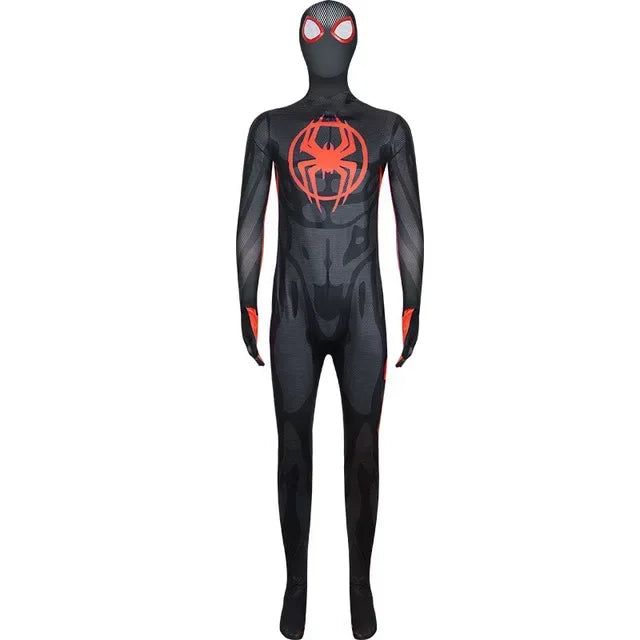 ✨ Into the Spider-Verse Cosplay Set – Miles Morales & Spider-Gwen Jumpsuit Halloween Costume for Adults