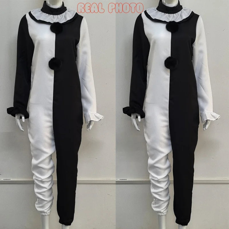 Terrifier Art the Clown Costume Set – Scary Horror Movie Cosplay with Mask | Halloween Killer Clown Outfit