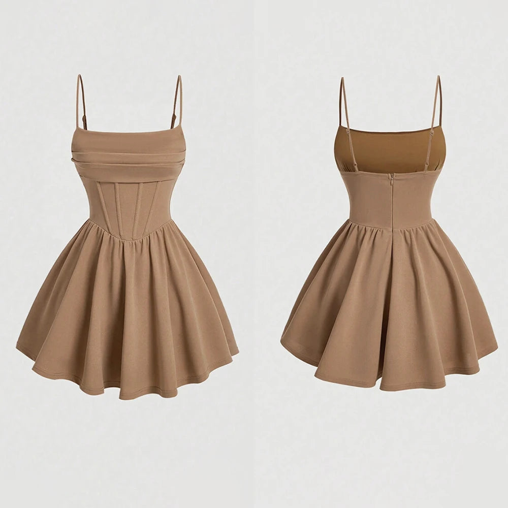 🔥 Mia MusenMini Dress – Flirty Square Neck A-Line Dress for Date Nights & Parties 🔥