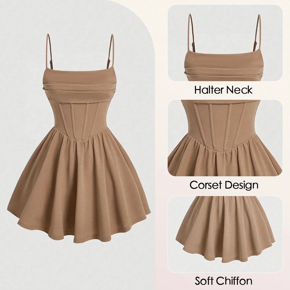 🔥 Mia MusenMini Dress – Flirty Square Neck A-Line Dress for Date Nights & Parties 🔥