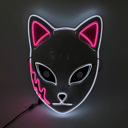 Halloween Carnival Party Costume Decoration Luminous LED Mask Halloween Mask LED Maske Light Up Party Masks for Glow Party