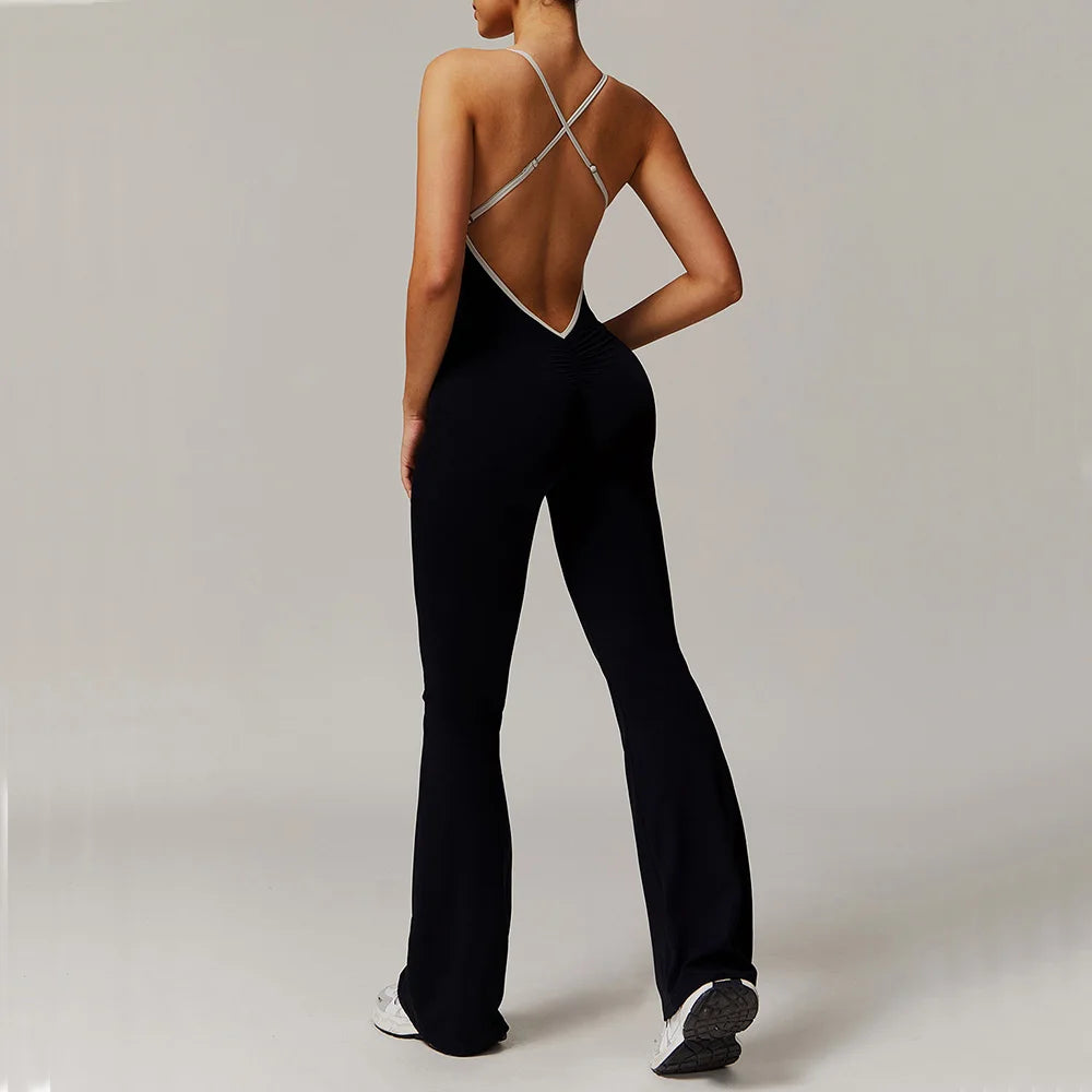 EmpowerFit Women’s Sports Jumpsuit – All-in-One Workout Romper for Gym, Yoga, and Fitness