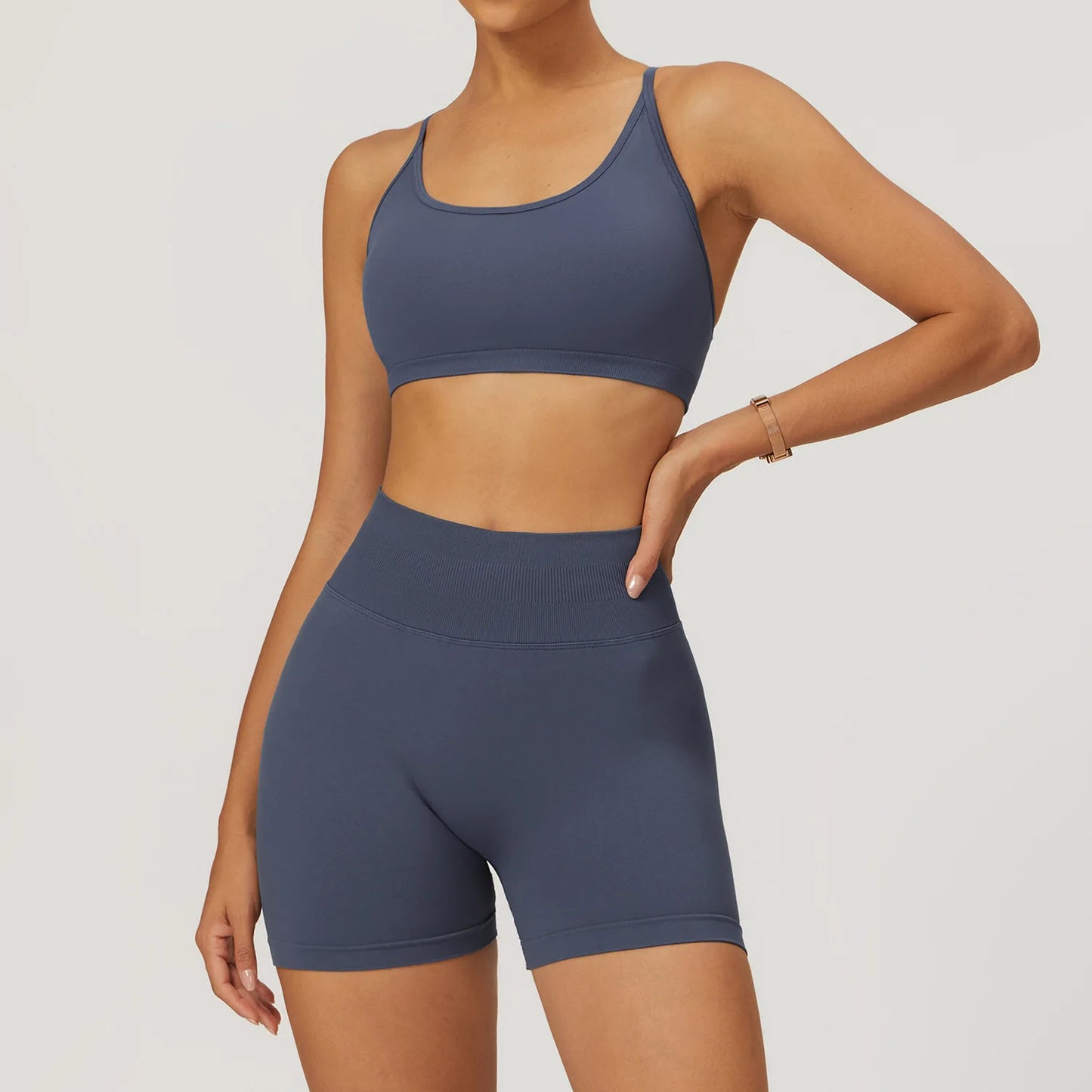 Fit & Fierce 2-Piece Yoga Set – Seamless Sports Bra & High-Waist Leggings for Maximum Comfort & Support