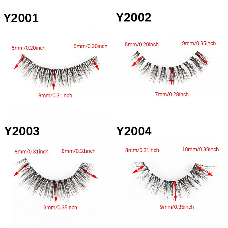 YSDO Half Lash Collection – 3 or 10 Pairs Natural Cat Eye 3D Faux Mink Lashes (Lightweight, Reusable, Soft Glam Finish)