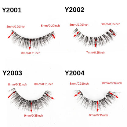 YSDO Half Lash Collection – 3 or 10 Pairs Natural Cat Eye 3D Faux Mink Lashes (Lightweight, Reusable, Soft Glam Finish)