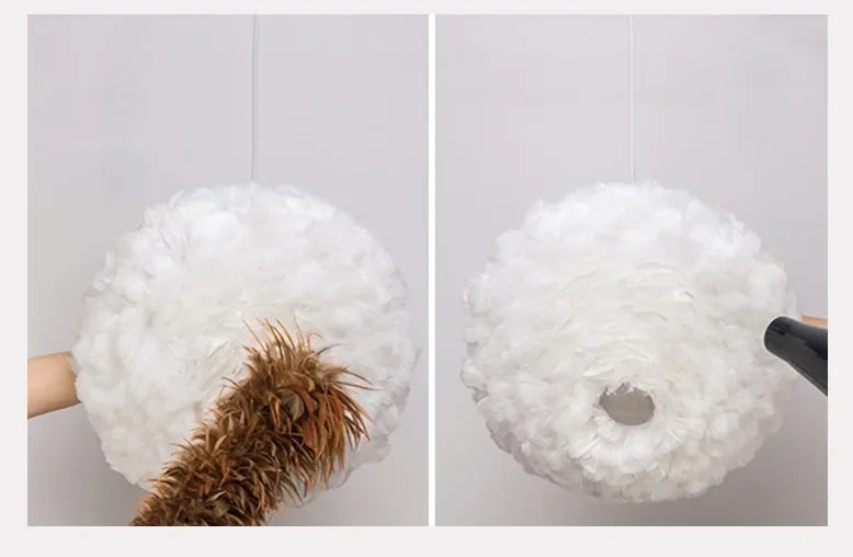 Autumn Aura Feather Chandelier – Nordic Pinecone Glow for Cozy Bedrooms & Chic Dining Spaces