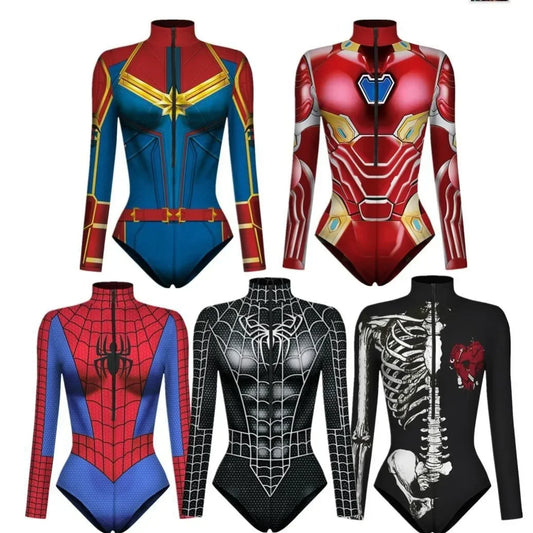 Heroic Cosplay Swimsuit – 3D Printed Superhero Bodysuit for Women