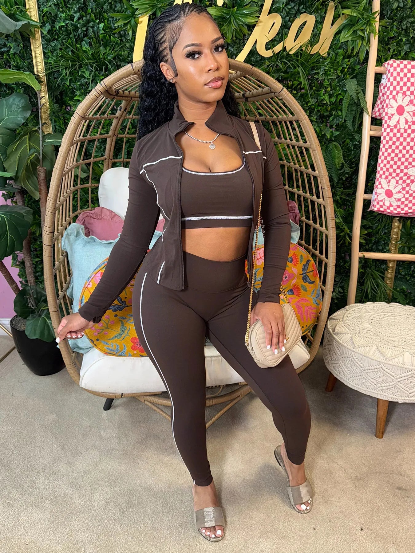 3-Piece Tracksuit – Stripe Patchwork Edition