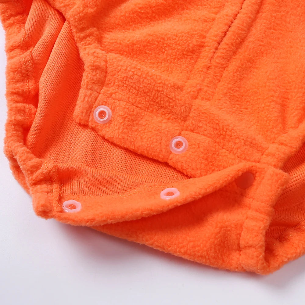 Baby Pumpkin Halloween Romper Set (Hooded + Pants + Hat)