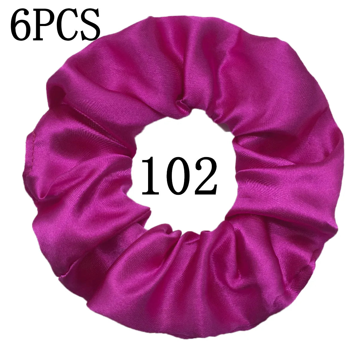 6-Pack Luxury Satin Scrunchies — Soft Silk-Like Hair Ties for Everyday Beauty & Self-Care