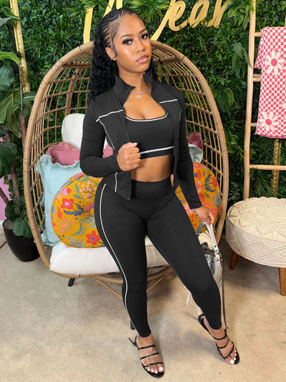 3-Piece Tracksuit – Stripe Patchwork Edition