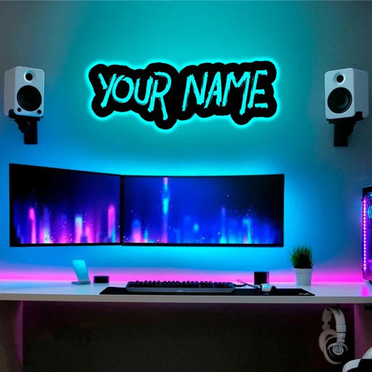 Custom LED Neon Name Sign – Personalized Gamer Tag, ID, or Text Light for Bedroom & Gaming Room