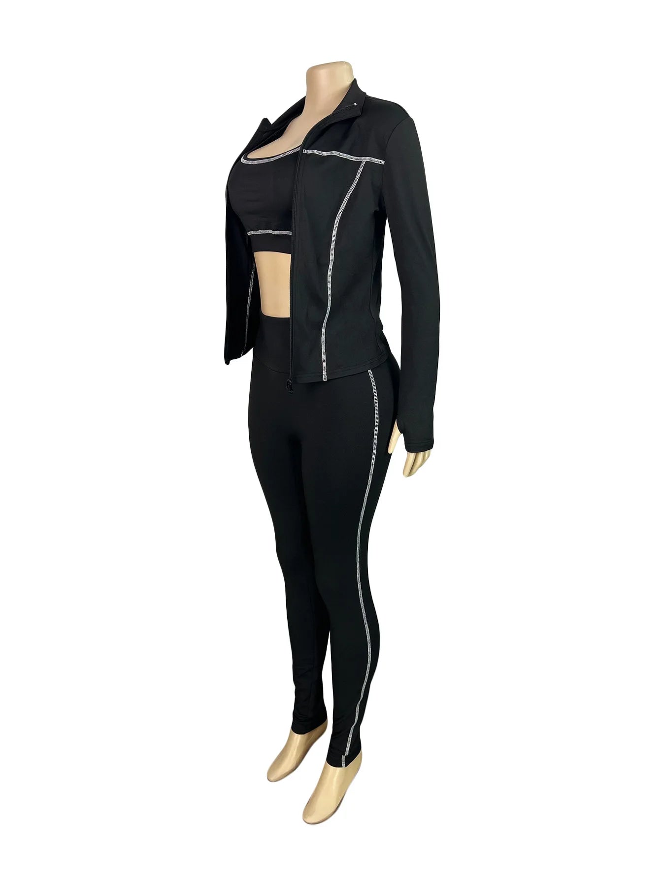 3-Piece Tracksuit – Stripe Patchwork Edition