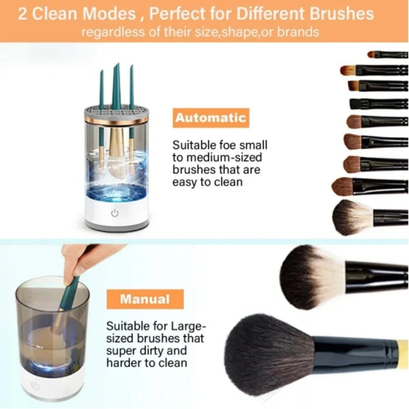 GlowSpin™ 3-in-1 Electric Makeup Brush Cleaner & Dryer Stand