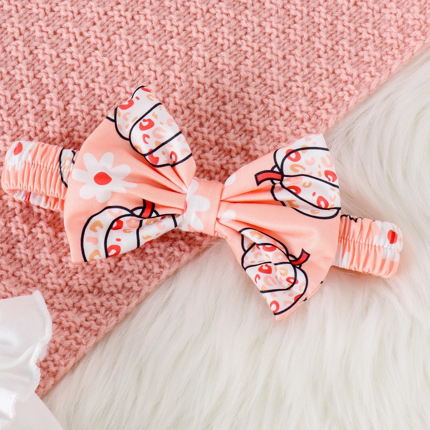 Little Pumpkin 3-Piece Baby Outfit – Long Sleeve Top, Pumpkin Pants & Bow Headband | Fall & Halloween Baby Set