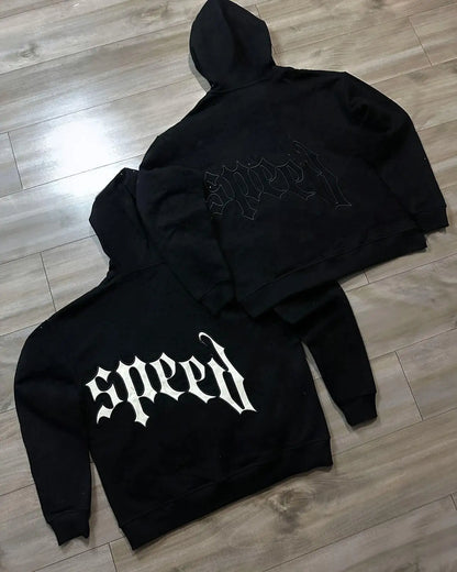 Harajuku Hip Hop Letter Embroidery High Quality Sportswear Set Y2k Zipper Hoodie Sweatpants 2-piece Set Tracksuit Jogger Suit
