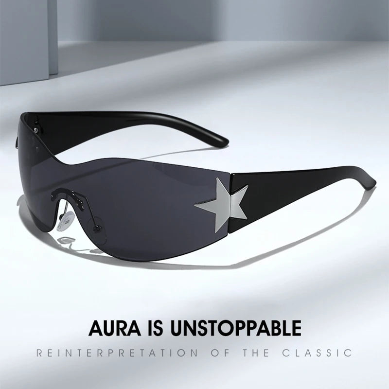 Oversized Shield Sunglasses – Bold Wraparound Summer Shades