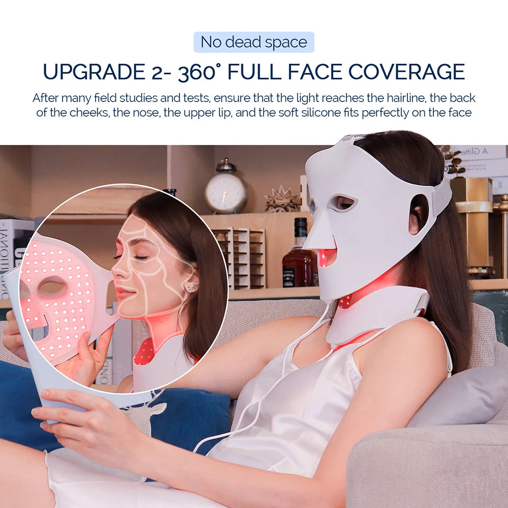 Red Light Therapy Flexible Facial Beauty Mask Skin Care Anti-Ance