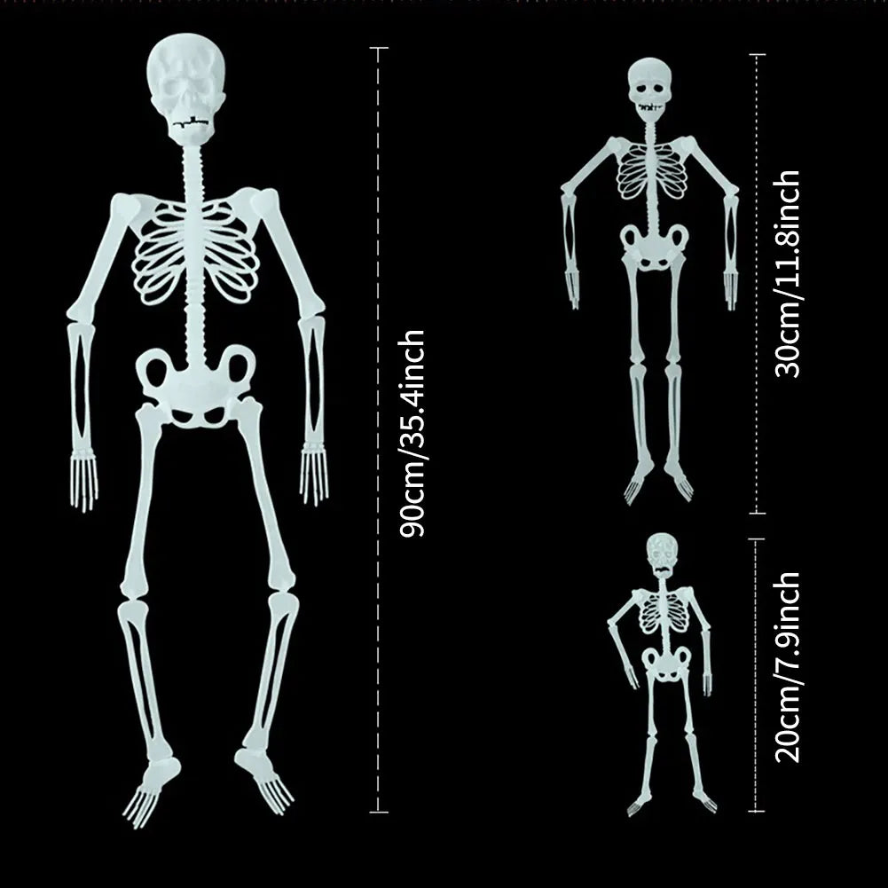 Glow-in-the-Dark Hanging Skeleton Décor – Spooky Halloween Yard & Party Decoration