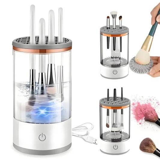 GlowSpin™ 3-in-1 Electric Makeup Brush Cleaner & Dryer Stand
