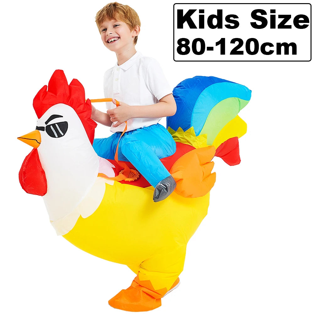 ✨ Inflatable Dinosaur & Animal Ride-On Costume – Funny Halloween Party Cosplay Suit for Adults