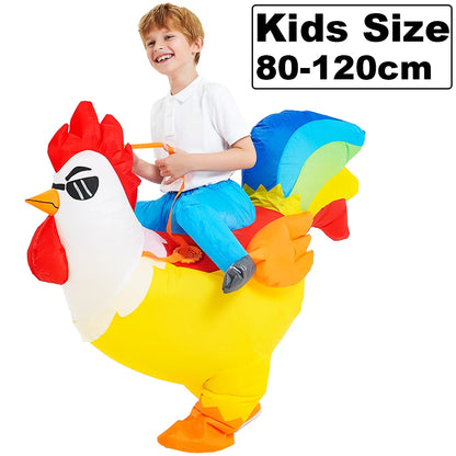 ✨ Inflatable Dinosaur & Animal Ride-On Costume – Funny Halloween Party Cosplay Suit for Adults