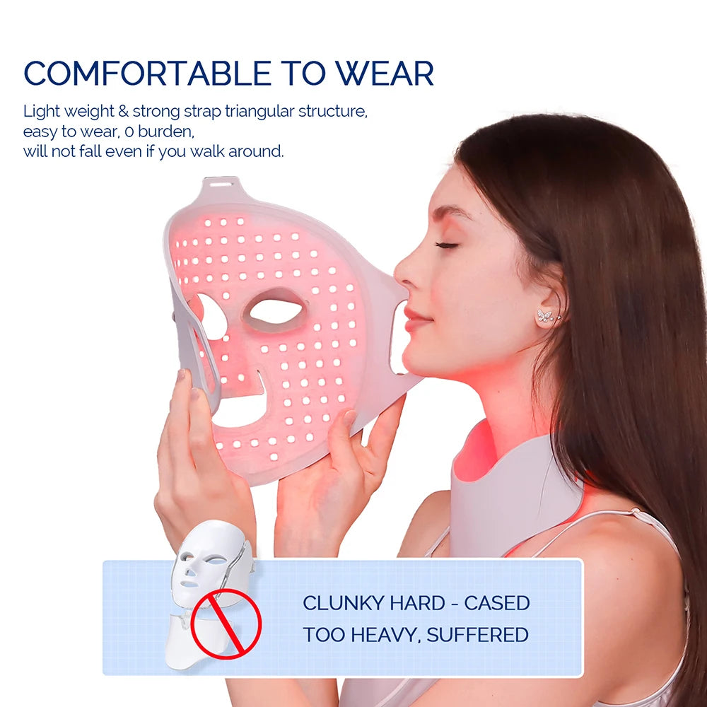Red Light Therapy Flexible Facial Beauty Mask Skin Care Anti-Ance