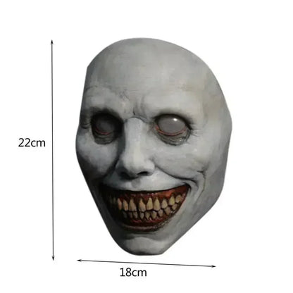 Smiling Demon Horror Mask – Ultra-Realistic Scary Halloween Cosplay Mask for Parties & Pranks