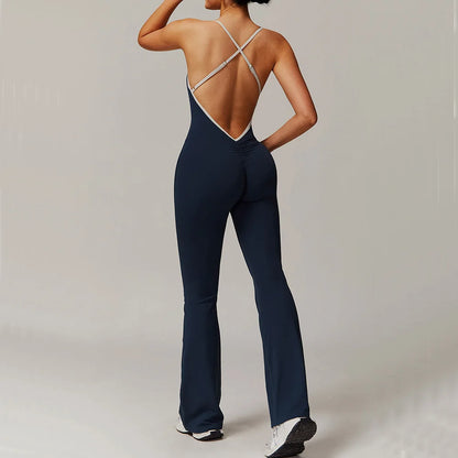 EmpowerFit Women’s Sports Jumpsuit – All-in-One Workout Romper for Gym, Yoga, and Fitness