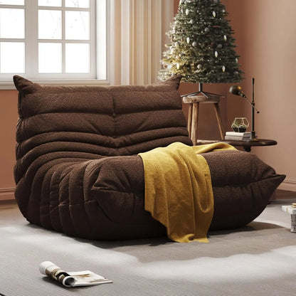 Bean Bag Chair, Fireside Chair, Large Bean Bag Chair for Adults, Bean Bag Chairs for Teens with High-Resilience Foam, Non-Slip