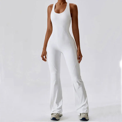 PowerFit Women's 1-Piece Workout Bodysuit - Stretch Push-Up Gym & Yoga Romper