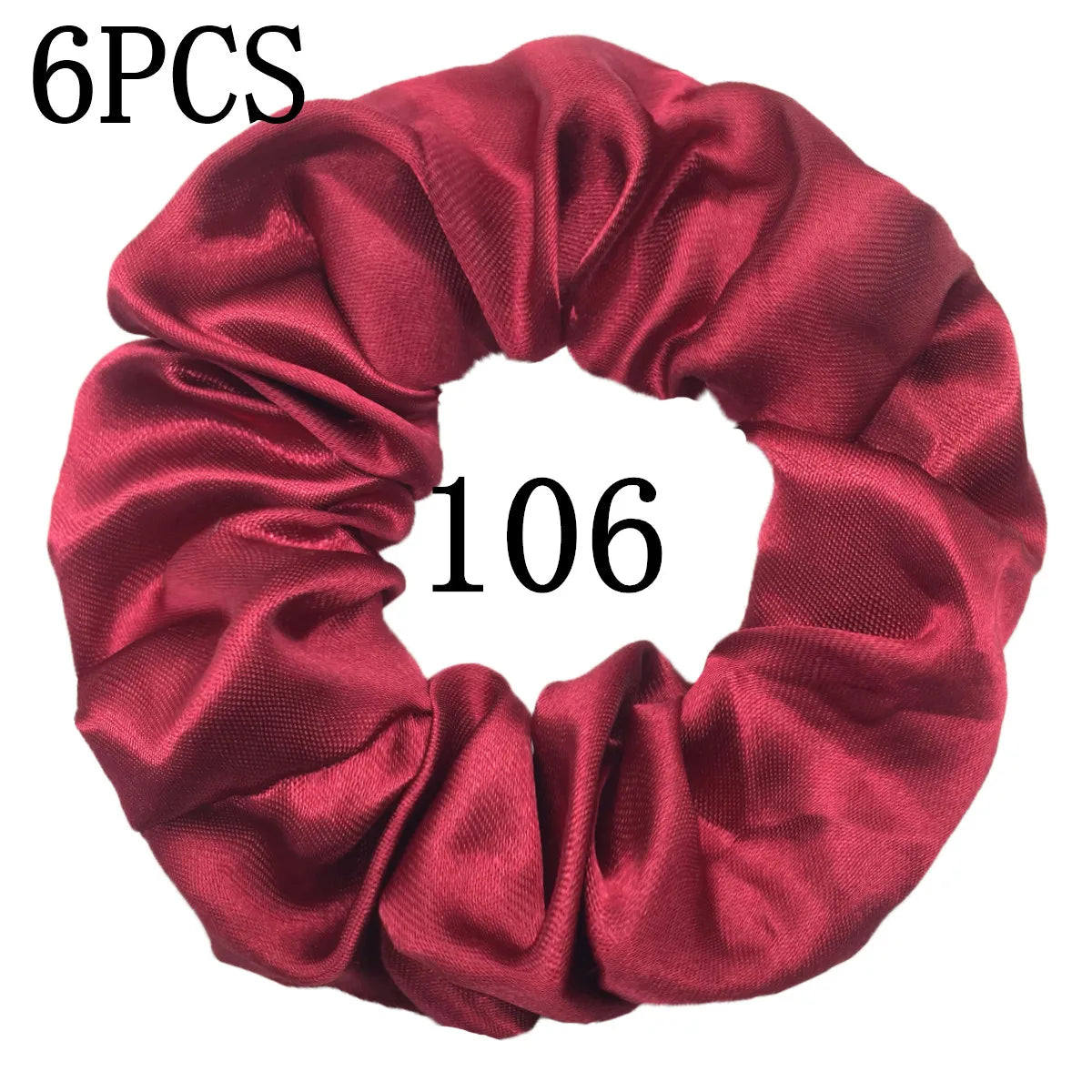 6-Pack Luxury Satin Scrunchies — Soft Silk-Like Hair Ties for Everyday Beauty & Self-Care