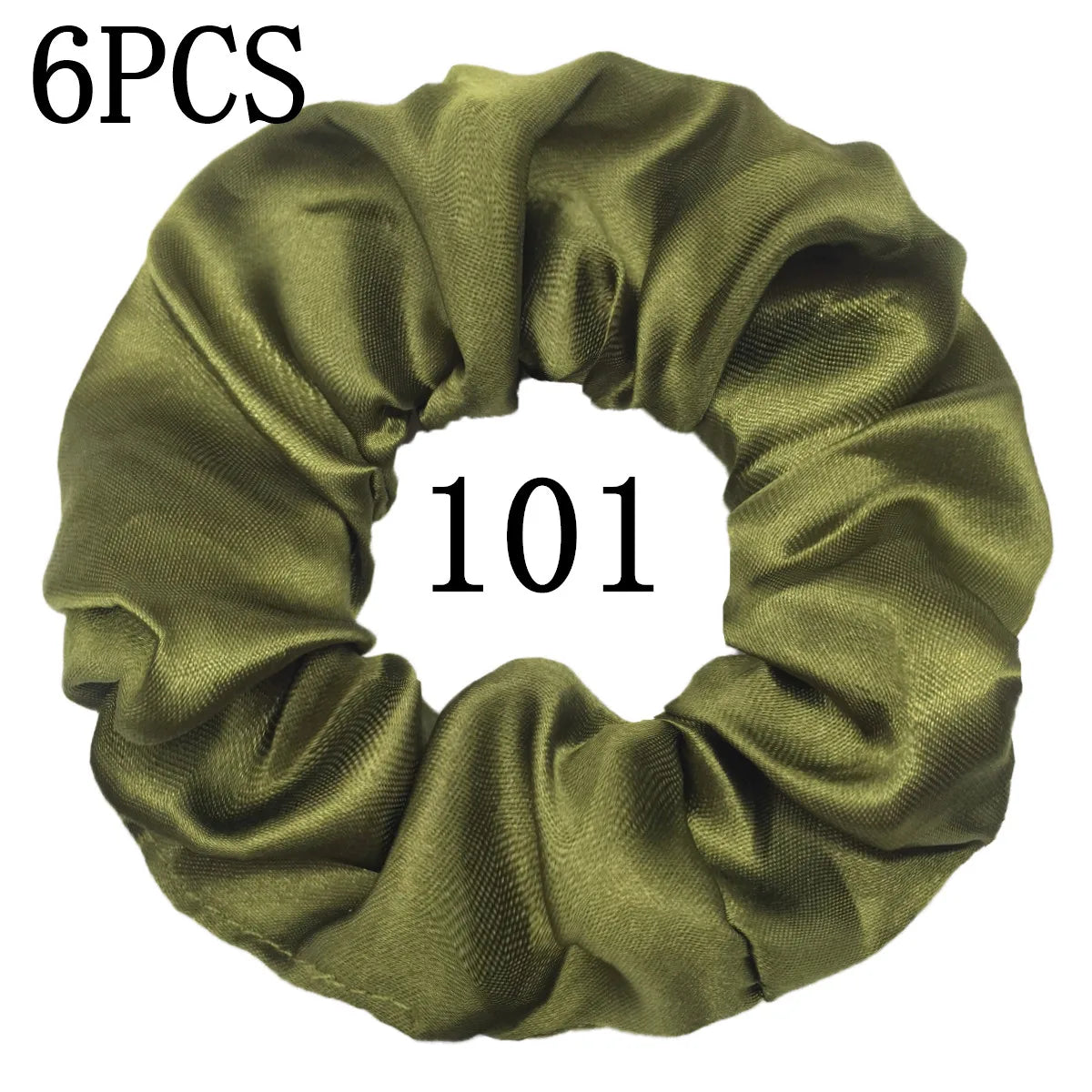 6-Pack Luxury Satin Scrunchies — Soft Silk-Like Hair Ties for Everyday Beauty & Self-Care