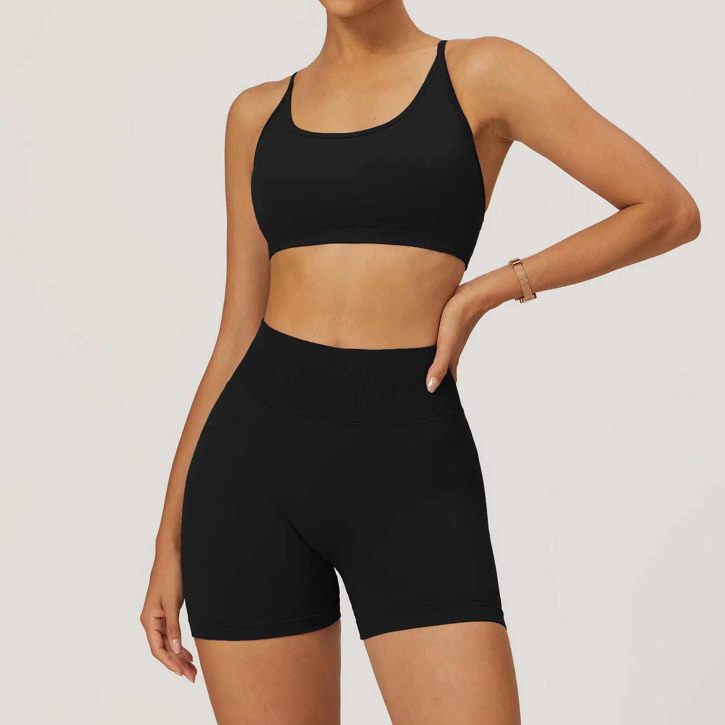 Fit & Fierce 2-Piece Yoga Set – Seamless Sports Bra & High-Waist Leggings for Maximum Comfort & Support