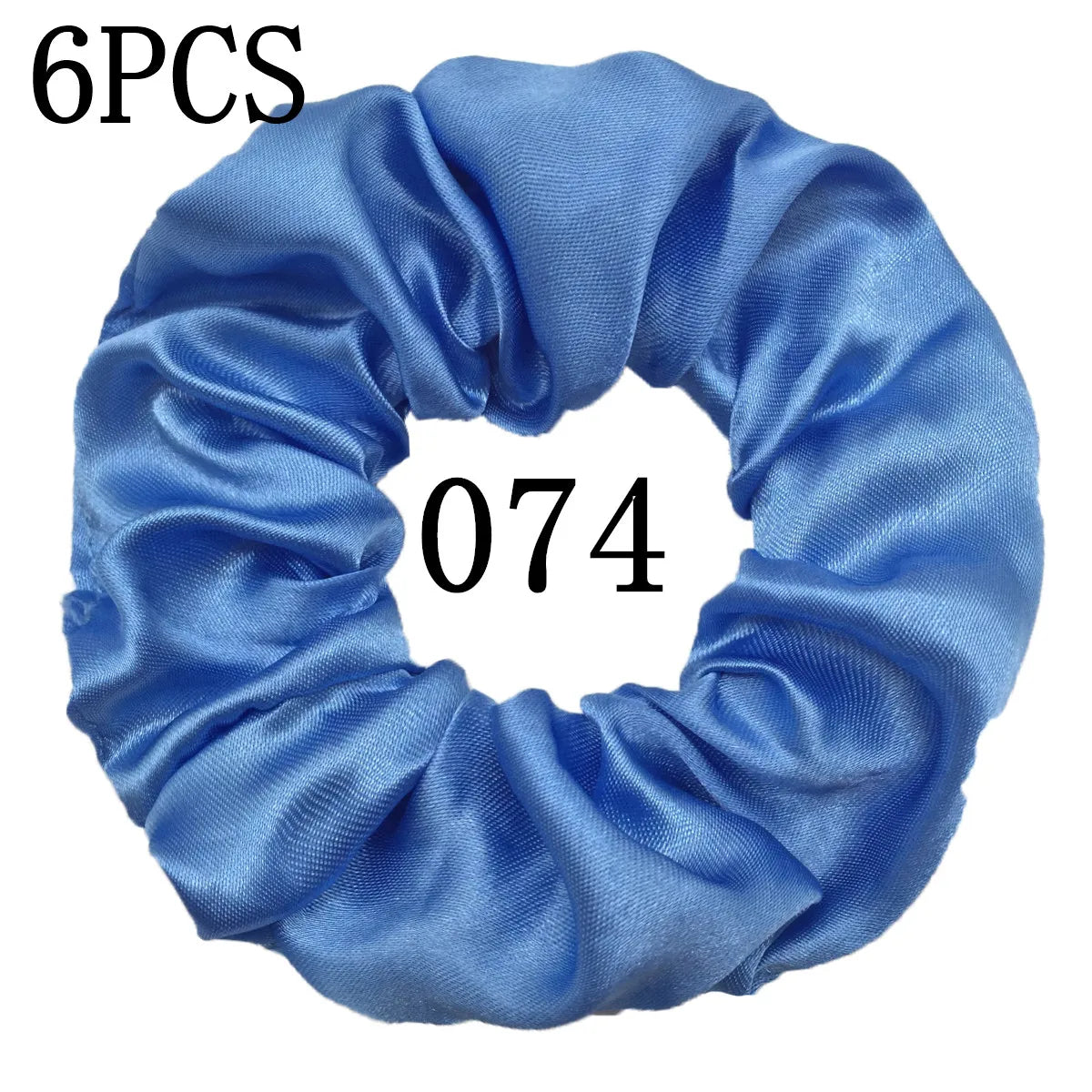 6-Pack Luxury Satin Scrunchies — Soft Silk-Like Hair Ties for Everyday Beauty & Self-Care