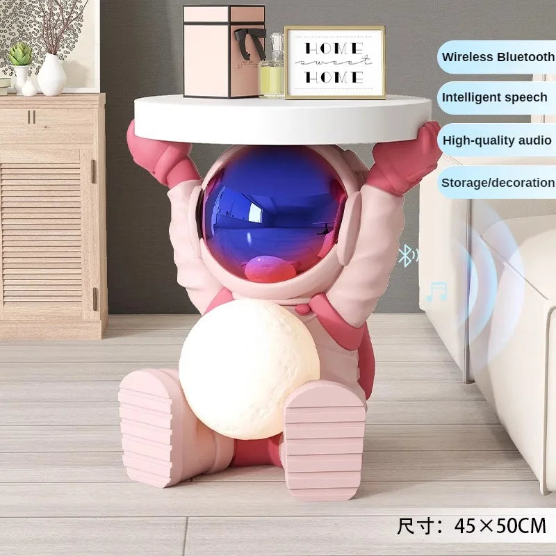 Astronaut Floor Coffee Table Home Accessories Nightstand Smart Furniture Sofa Beside Ornament Children's Room Decorative Lamps