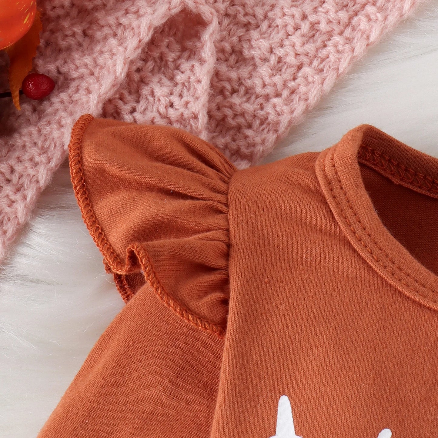 Little Pumpkin 3-Piece Baby Outfit – Long Sleeve Top, Pumpkin Pants & Bow Headband | Fall & Halloween Baby Set