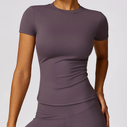 Women’s Activewear Slim Fit T-Shirt – Breathable & Stretchy for Running, Gym, and Yoga