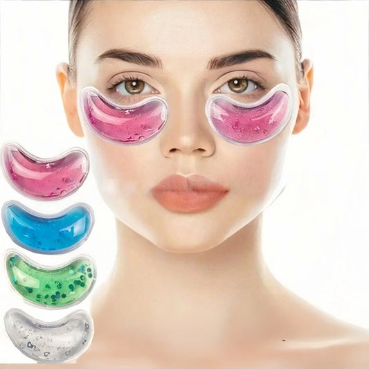 Soothing Reusable Gel Eye Patches – Hot & Cold Depuffing Pads for Tired Eyes