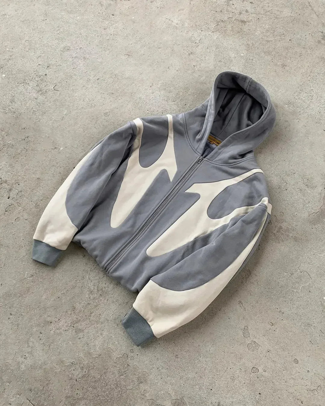 Flash Diamond Drip: Y2K Oversized Gothic Zip Hoodi