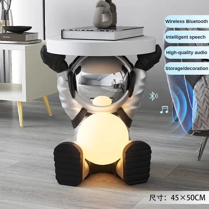Astronaut Floor Coffee Table Home Accessories Nightstand Smart Furniture Sofa Beside Ornament Children's Room Decorative Lamps