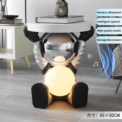 Astronaut Floor Coffee Table Home Accessories Nightstand Smart Furniture Sofa Beside Ornament Children's Room Decorative Lamps