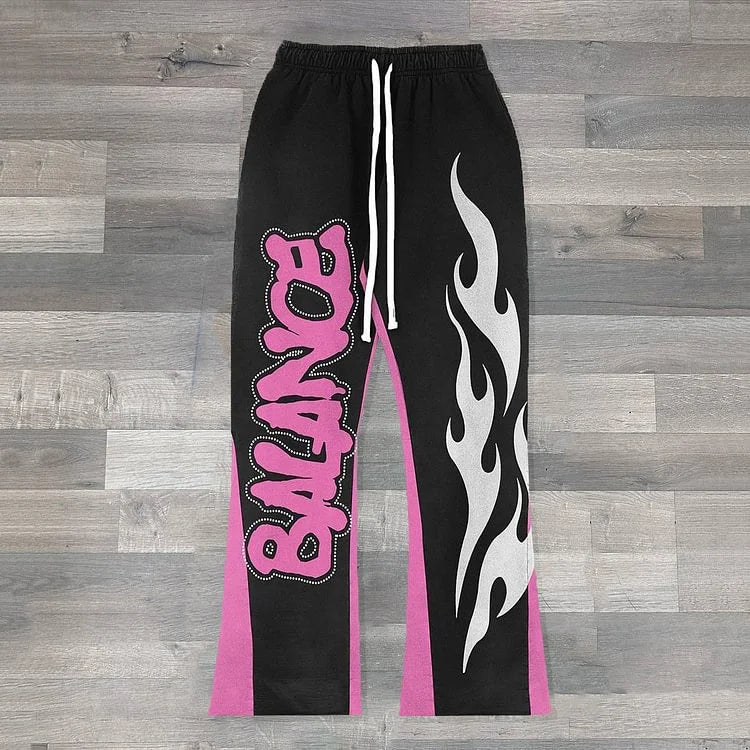 Y2K 3D Print Loose Trousers – Vintage Streetwear Sweatpants