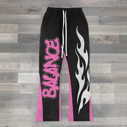Y2K 3D Print Loose Trousers – Vintage Streetwear Sweatpants