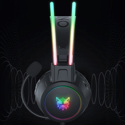 🎧 GalaxyGlow RGB Gaming Headset – LED Mic Headphones for PS5, Xbox, PC