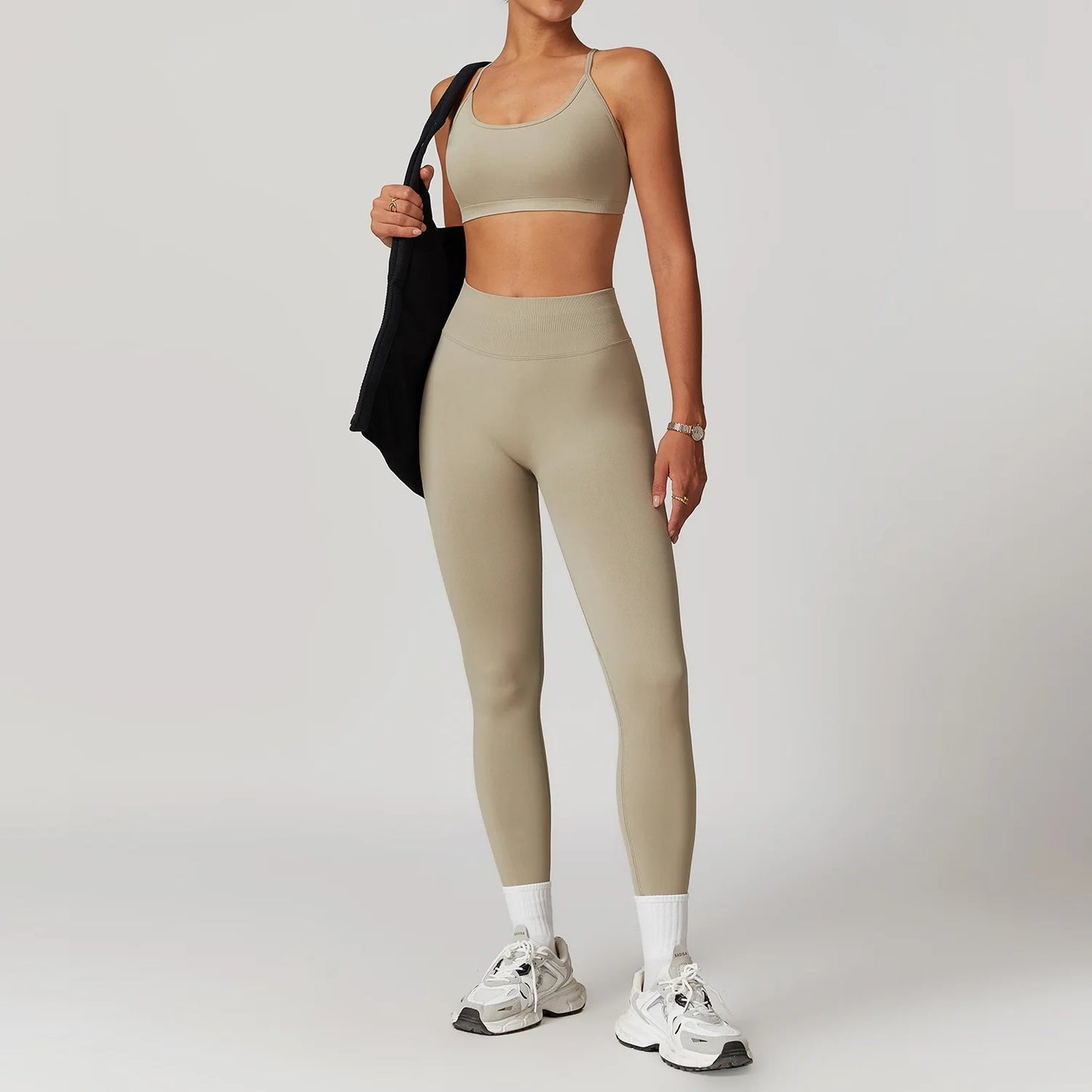 Fit & Fierce 2-Piece Yoga Set – Seamless Sports Bra & High-Waist Leggings for Maximum Comfort & Support