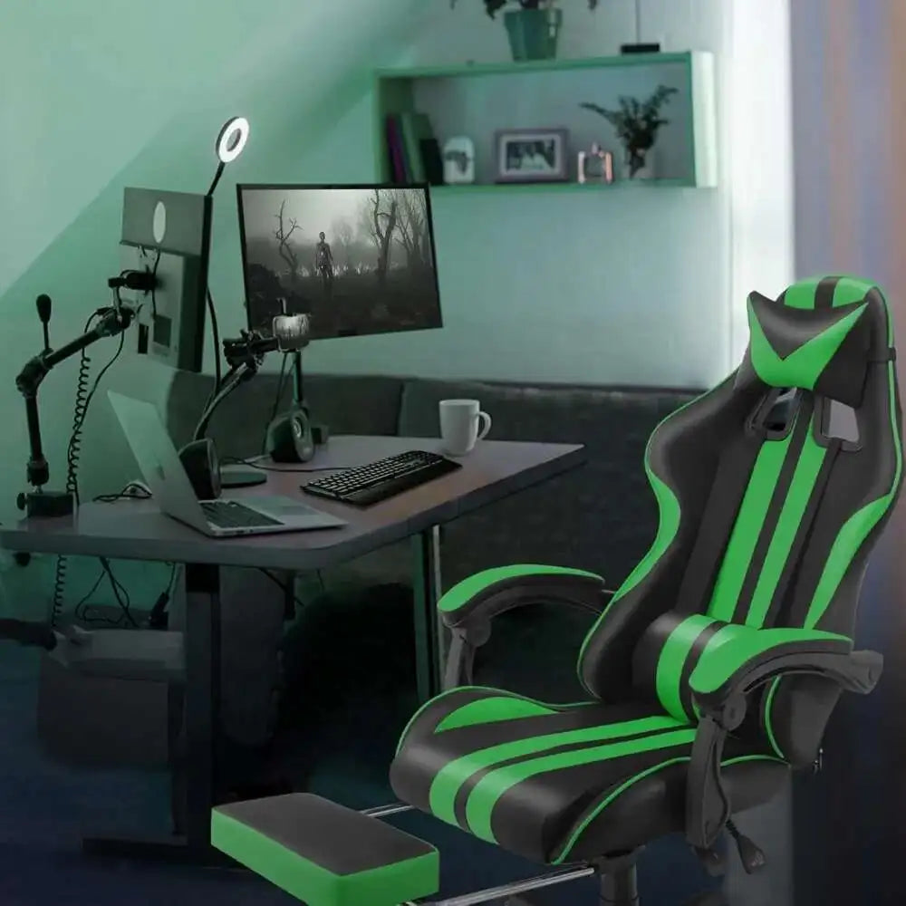 🔥 EliteX™ Ergonomic Gaming & Office Chair – Racing Style with Headrest & Lumbar Support