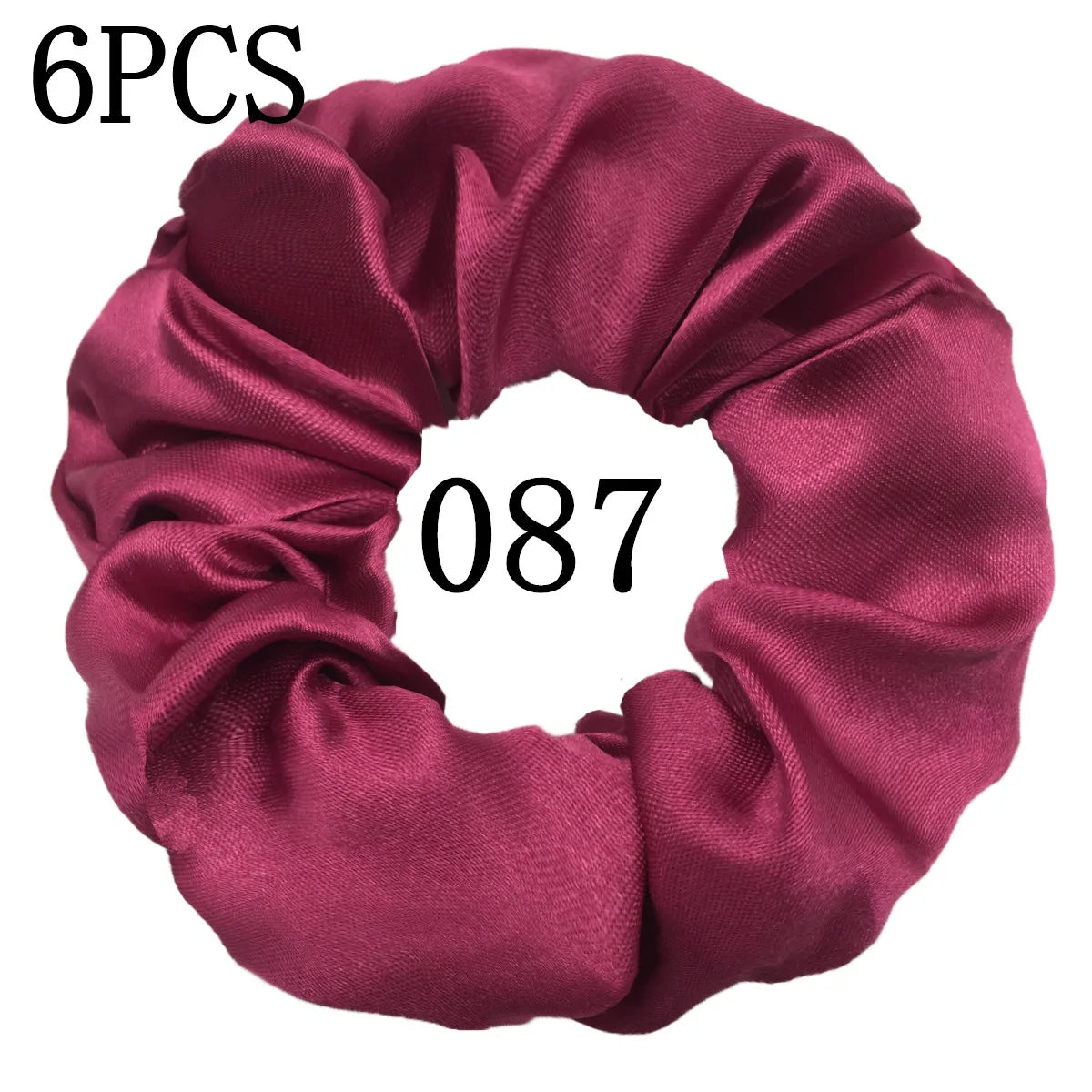 6-Pack Luxury Satin Scrunchies — Soft Silk-Like Hair Ties for Everyday Beauty & Self-Care